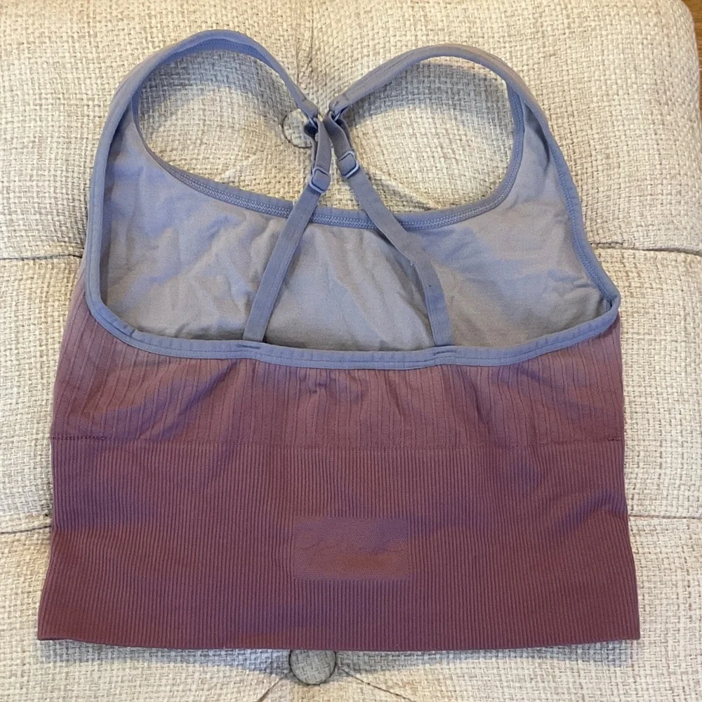 PINK Victoria's Secret Blue and Purple Ribbed Bra